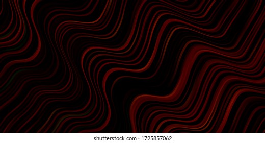 Dark Green, Red vector background with bows. Colorful illustration, which consists of curves. Best design for your ad, poster, banner.