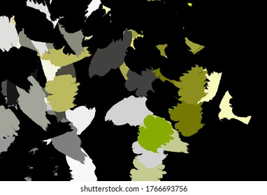 Dark Green, Red vector background with abstract shapes. Decorative design in abstract style with random forms. Modern design for your business card.
