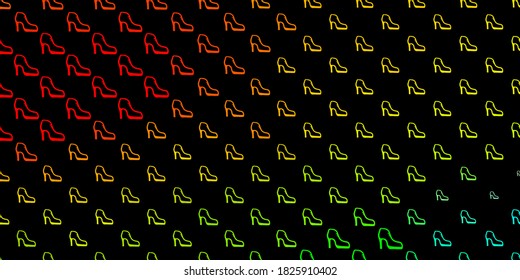Dark green, red vector background with woman symbols. Illustration with signs of women's strength and power. Elegant design for wallpapers.
