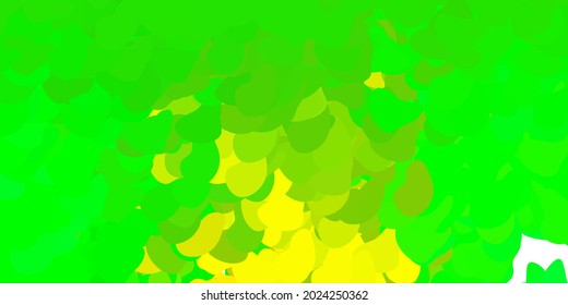 Dark green, red vector background with random forms. Colorful abstract forms with gradient in simple style. Modern design for your ads.
