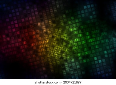 Dark Green, Red vector background in polygonal style. Rectangles on abstract background with colorful gradient. Modern template for your landing page.