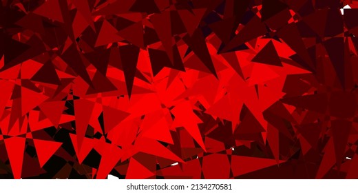 Dark Green, Red vector background with triangles. Smart abstract illustration with triangle forms in modern style. Pattern for promotions.