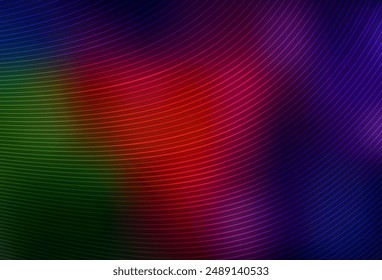 Dark Green, Red vector background with stright stripes. Glitter abstract illustration with colorful sticks. Pattern for ads, posters, banners.