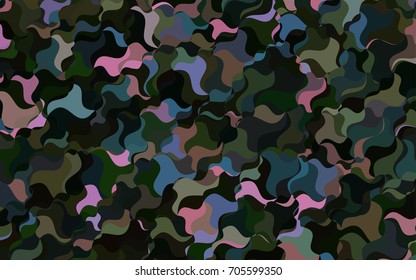 Dark Green, Red vector bandy template. Shining crooked illustration in a brand-new style. The elegant pattern can be used as part of a brand book.