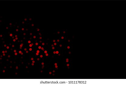 Dark Green, Red vector red banner with set of circles, dots. Donuts Background. Creative Design Template. Technological halftone illustration.