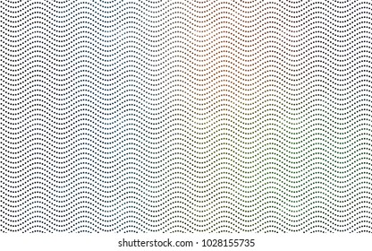 Dark Green, Red vector red banner with set of circles, dots. Donuts Background. Creative Design Template. Technological halftone illustration.