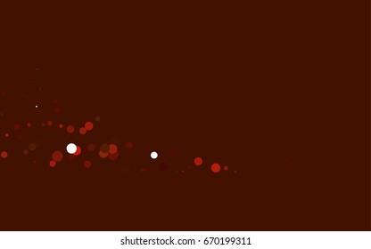 Dark Green, Red vector red banner with set of circles, dots. Donuts Background. Creative Design Template. Technological halftone illustration.