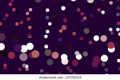 Dark Green, Red vector red banner with set of circles, dots. Donuts Background. Creative Design Template. Technological halftone illustration.