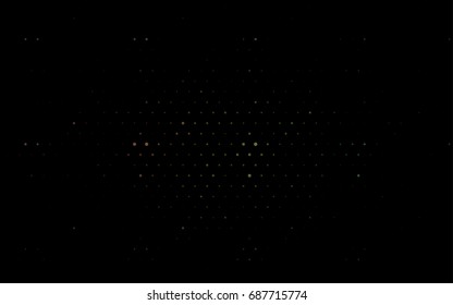 Dark Green, Red vector banner with circles, spheres. Abstract spots. Background of Art bubbles in halftone style with colored gradient.