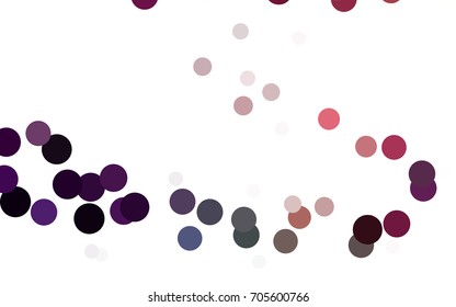 Dark Green, Red vector red banner with set of circles, dots. Donuts Background. Creative Design Template. Technological halftone illustration.