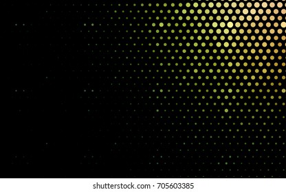 Dark Green, Red vector red banner with set of circles, dots. Donuts Background. Creative Design Template. Technological halftone illustration.