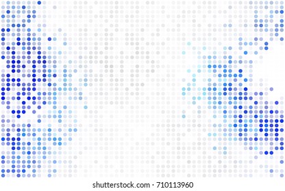 Dark Green, Red vector banner with circles, spheres. Abstract spots. Background of Art bubbles in halftone style with colored gradient.