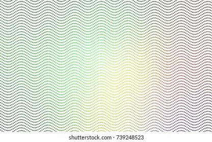 Dark Green, Red vector banner with circles, spheres. Abstract spots. Background of Art bubbles in halftone style with colored gradient.