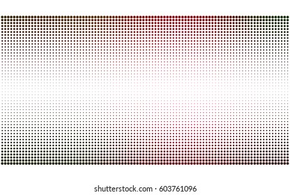 Dark Green, Red vector banners set of circles, spheres. Abstract spots. Art Background of bubbles in halftone style with colored gradient.