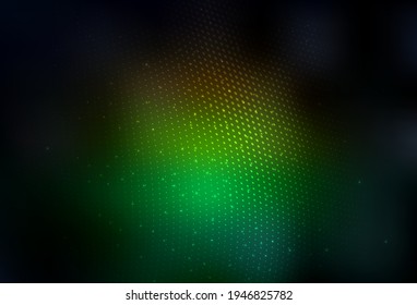 Verde oscuro, vector rojo Hermosa ilustración de color con círculos borrosos en estilo natural. Ilustración abstracta brillante con gotas borrosas de lluvia. Base de los folletos