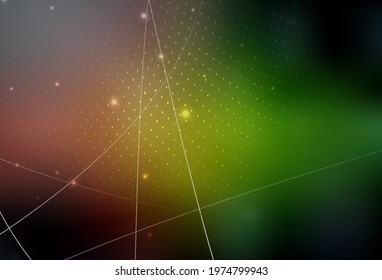 Dark Green, Red vector Beautiful colored illustration with blurred circles in nature style. Beautiful colored illustration with blurred circles in nature style. Elegant design for wallpapers.