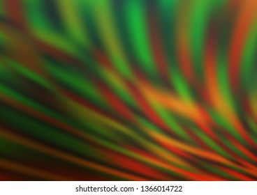 Dark Green, Red vector blur pattern. Colorful illustration in blurry style with gradient. The blurred design can be used for your web site.