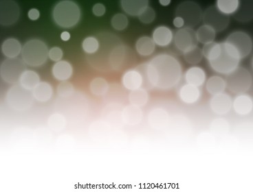 Dark Green, Red vector blurred shine abstract  bokeh pattern. Colorful illustration in blurry style with gradient. Brand new design for your business.