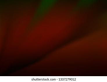 Dark Green, Red vector blurred shine abstract background. Shining colorful illustration in a Brand new style. The template for backgrounds of cell phones.
