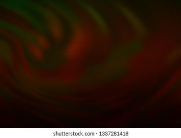 Dark Green, Red vector blurred and colored template. Glitter abstract illustration with an elegant design. The background for your creative designs.
