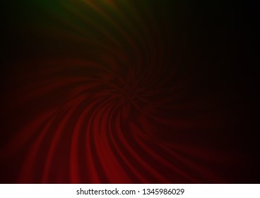 Dark Green, Red vector blurred bright background. A completely new color illustration in a bokeh style. The template for backgrounds of cell phones.