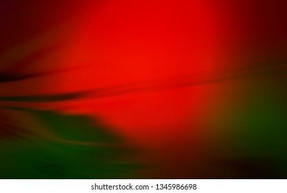 Dark Green, Red vector blurred template. A completely new colored illustration in blur style. Background for designs.