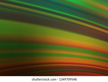 Dark Green, Red vector blurred and colored template. A vague abstract illustration with gradient. The best blurred design for your business.