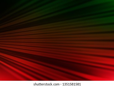 Dark Green, Red vector blurred bright template. A vague abstract illustration with gradient. A completely new design for your business.