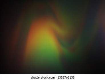 Dark Green, Red vector blurred shine abstract pattern. Creative illustration in halftone style with gradient. A completely new template for your design.