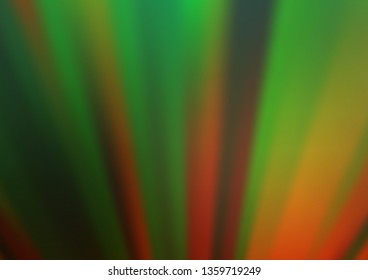 Dark Green, Red vector blurred and colored template. A completely new color illustration in a bokeh style. A new texture for your design.