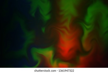 Dark Green, Red vector blurred and colored pattern. Modern abstract illustration with gradient. Smart design for your work.