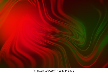 Dark Green, Red vector blurred shine abstract texture. Colorful abstract illustration with gradient. Smart design for your work.