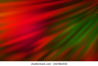 Dark Green, Red vector blurred and colored pattern. New colored illustration in blur style with gradient. New style design for your brand book.