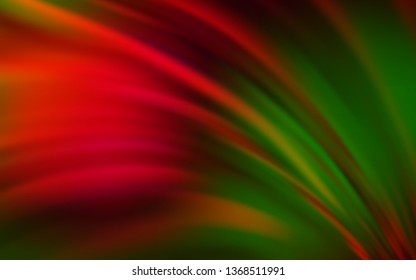 Dark Green, Red vector blurred pattern. Glitter abstract illustration with gradient design. New design for your business.