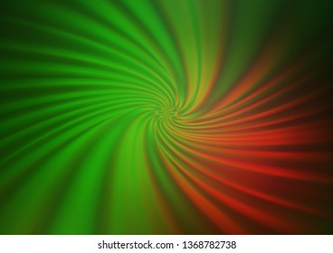 Dark Green, Red vector blurred and colored template. Creative illustration in halftone style with gradient. The template can be used for your brand book.