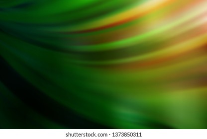 Dark Green, Red vector blurred shine abstract template. A completely new colored illustration in blur style. Completely new design for your business.