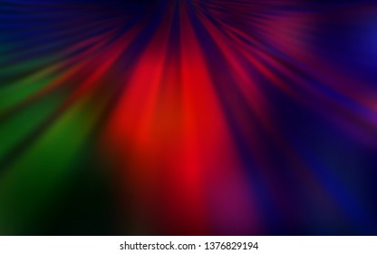 Dark Green, Red vector blurred bright template. Glitter abstract illustration with gradient design. Background for a cell phone.