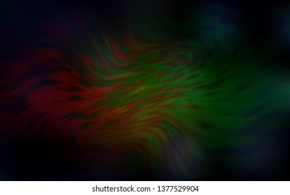 Dark Green, Red vector blurred shine abstract background. Colorful illustration in abstract style with gradient. New design for your business.
