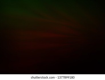 Dark Green, Red vector blurred bright template. A completely new color illustration in a bokeh style. A completely new template for your design.