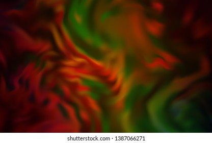 Dark Green, Red vector blurred shine abstract background. New colored illustration in blur style with gradient. The best blurred design for your business.