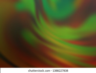 Dark Green, Red vector blurred and colored template. A completely new color illustration in a bokeh style. The blurred design can be used for your web site.