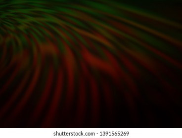 Dark Green, Red vector blurred and colored background. Colorful abstract illustration with gradient. The template for backgrounds of cell phones.