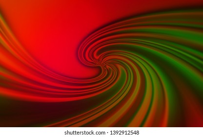 Dark Green, Red vector blurred shine abstract background. Creative illustration in halftone style with gradient. Background for designs.