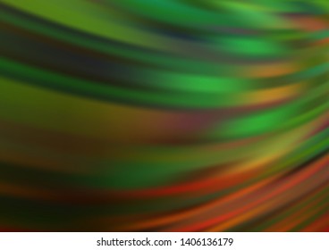 Dark Green, Red vector blurred bright template. Colorful illustration in abstract style with gradient. The best blurred design for your business.