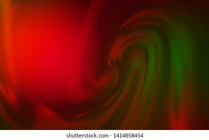 Dark Green, Red vector blurred bright texture. Glitter abstract illustration with gradient design. Smart design for your work.
