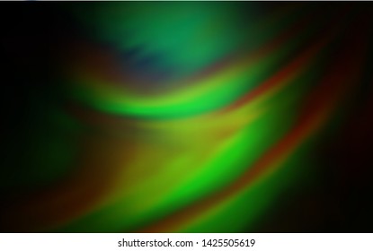 Dark Green, Red vector blurred and colored pattern. Colorful abstract illustration with gradient. Blurred design for your web site.