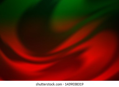 Dark Green, Red vector blurred bright template. Modern abstract illustration with gradient. The best blurred design for your business.