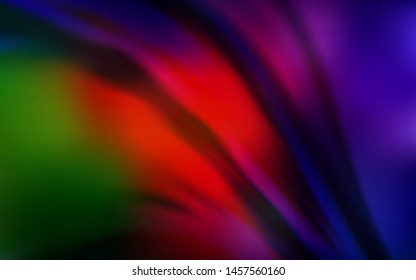 Dark Green, Red vector blurred shine abstract template. Glitter abstract illustration with gradient design. Background for a cell phone.