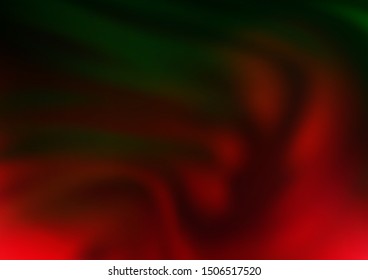 Dark Green, Red vector blurred bright template. Creative illustration in halftone style with gradient. A completely new design for your business.