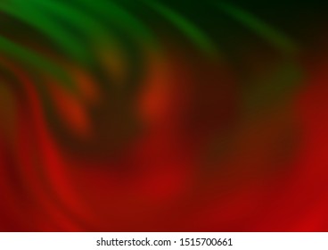 Dark Green, Red vector blurred and colored template. Glitter abstract illustration with an elegant design. The template can be used for your brand book.